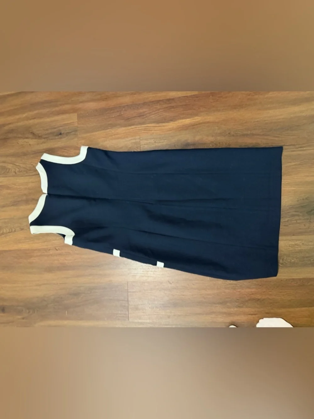New Tory Burch navy shift dress  preppy white circle  spring formal $358 party